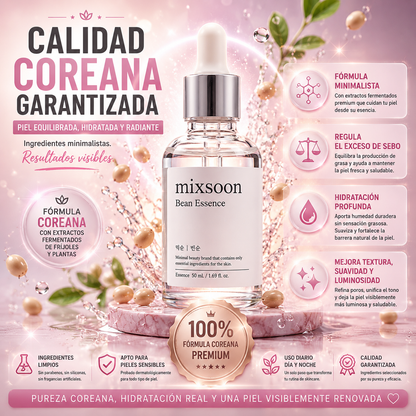 GlowBean™️ – Esencia de Frijol Fermentado para Piel de Cristal, Hidratación y Glow Natural ✅