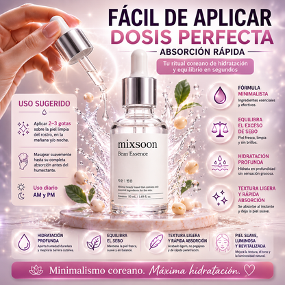 GlowBean™️ – Esencia de Frijol Fermentado para Piel de Cristal, Hidratación y Glow Natural ✅