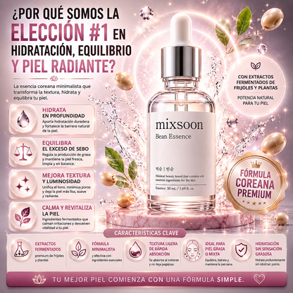 GlowBean™️ – Esencia de Frijol Fermentado para Piel de Cristal, Hidratación y Glow Natural ✅